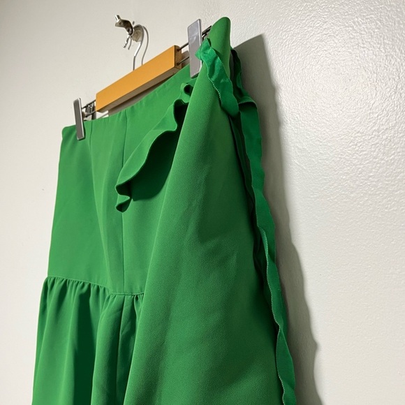 Sandra Angelozzi Women’s Green Ruffle Detail Wrap Skirt Size 38 - Picture 6 of 9